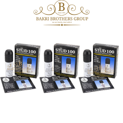 Stud 100 spray 3-pack with lidocaine for topical support, convenient and travel-ready