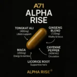 A71 Alpha Rise Male Booster | 60 Capsules | Daily Energy & Wellness Support for Men - Image 2