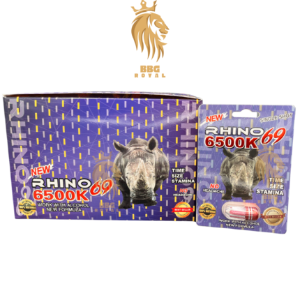 Rhino 6500K 69 single dose capsule fast acting formula supplement
