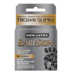 Trojan Supra Non-Latex Bareskin Condoms – Ultra-Thin | 3 Count( Polyurethane)