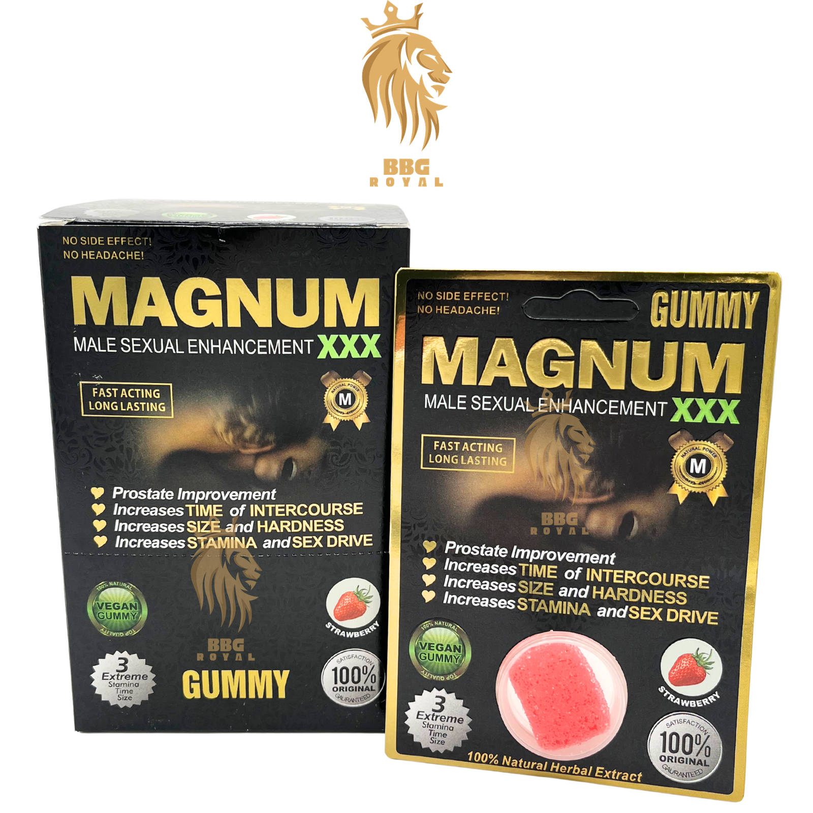 238 Magnum XXX Gummy | Male Sexual Enhancement | Single Gummy per Card | 24 Cards per Box - Image 1