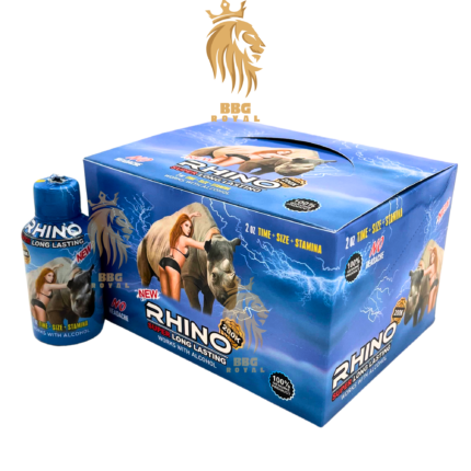 Rhino liquid performance shot 2oz extra strength formula bottle