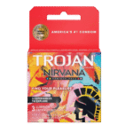 Trojan Nirvana Variety Pack | Lubricated Condoms | 3 Count | (Polyurethane)