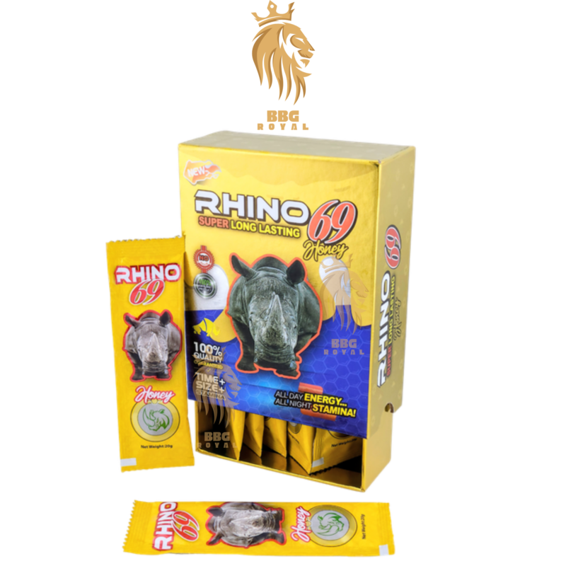 Rhino 69 premium honey blend 12 sachets hard box