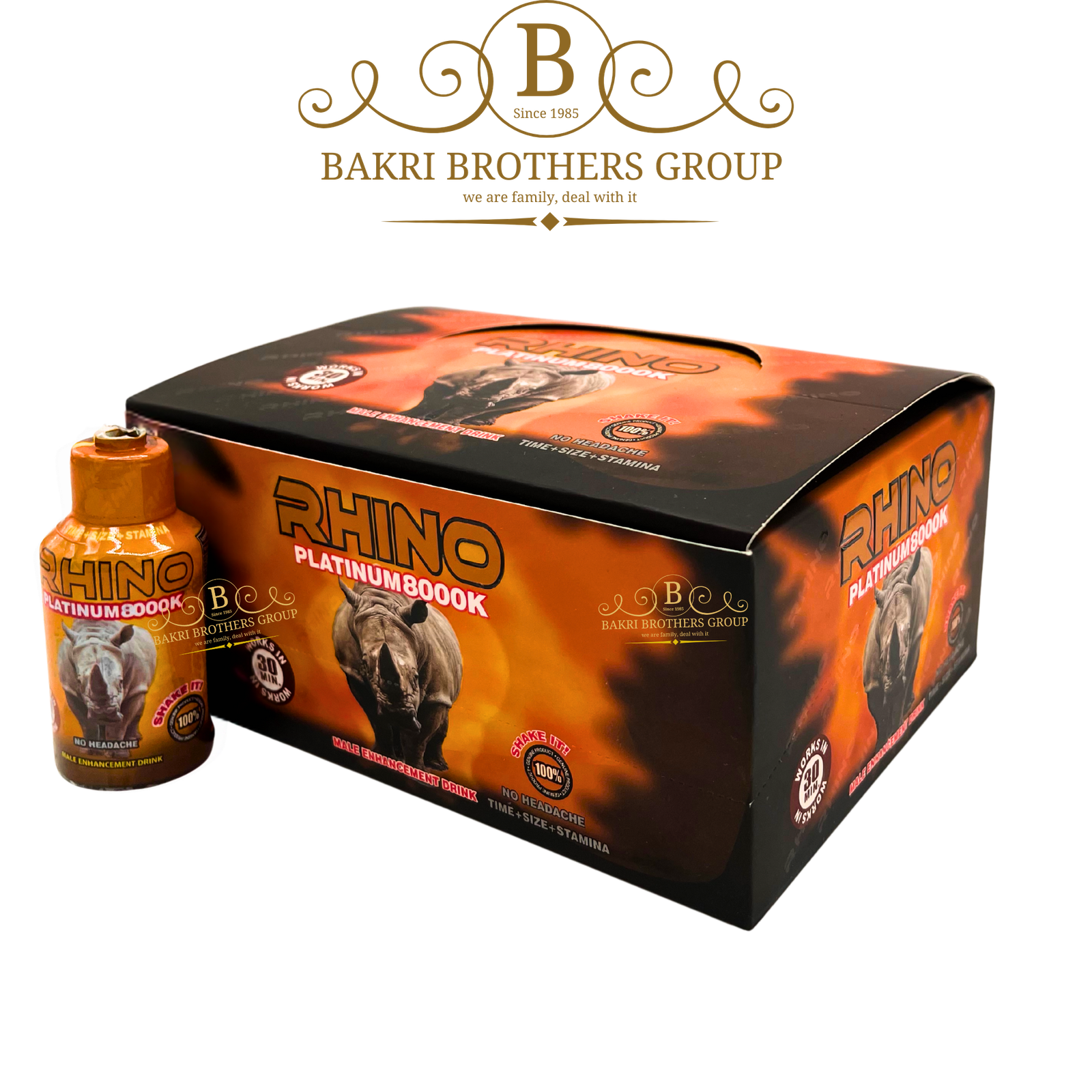 Untitled design (23) Rhino Platinum 8000K | Super Long Lasting | Time • Size • Stamina | 12 Count - Image 1