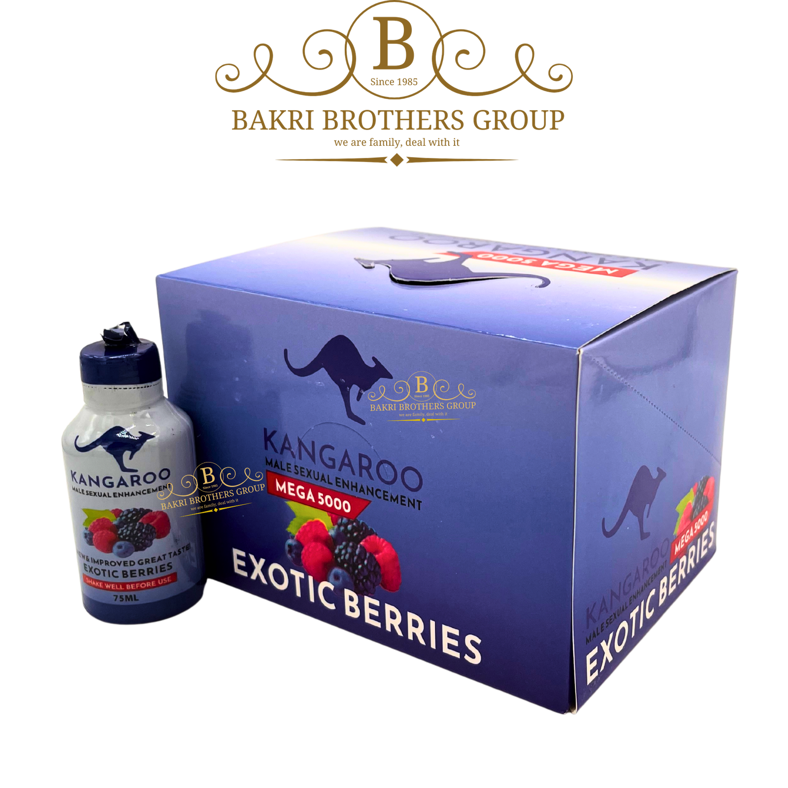 Untitled design (29) Kangaroo Male Enhancement Shot | 75ml Exotic Berries Flavor | Mega 5000 Formula - Image 1