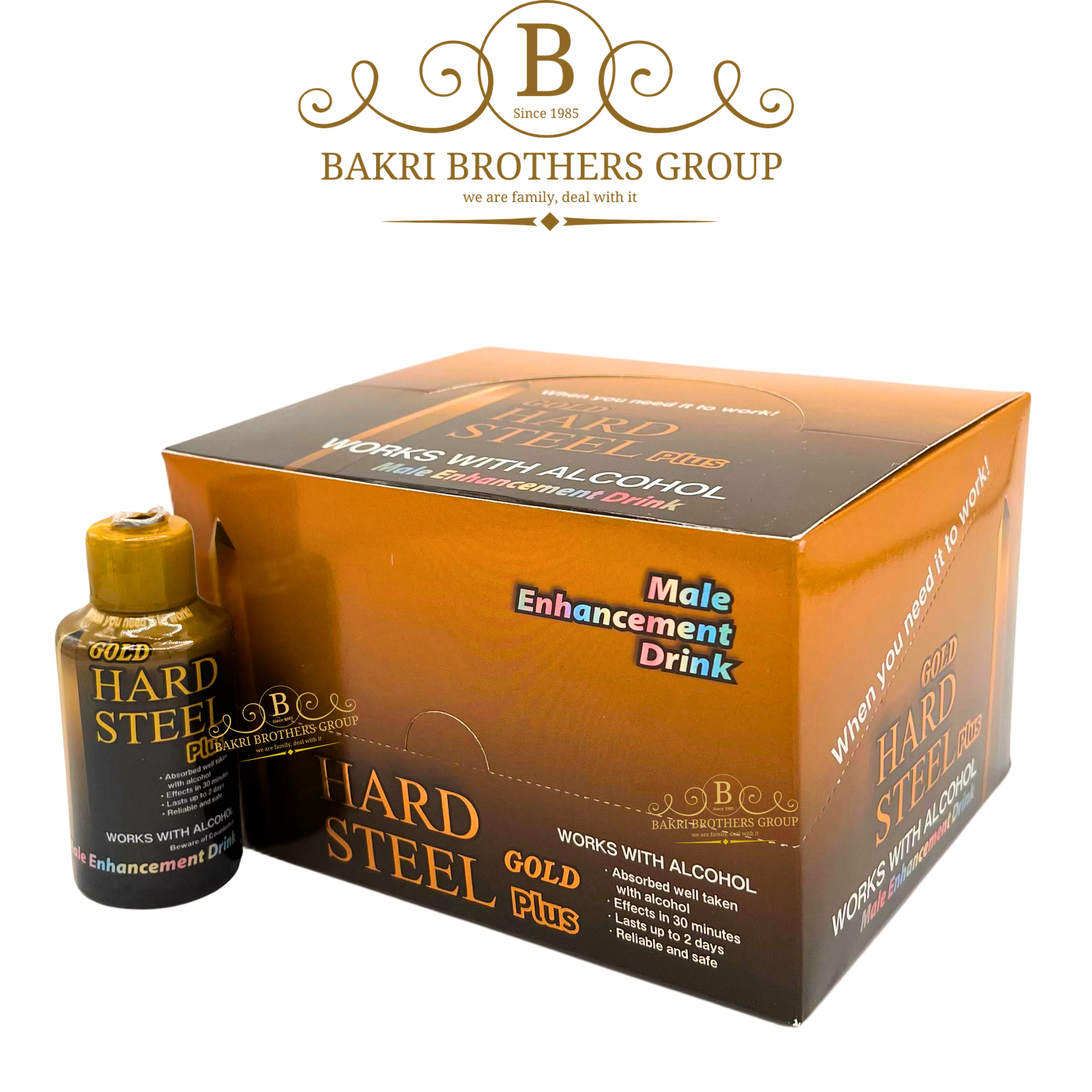 Untitled design (30) Hard Steel Gold Plus Shot | 2oz Male Enhancement Drink | Extra Strength Formula - Image 1