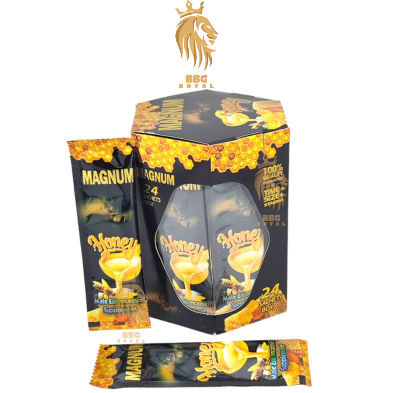 Magnum premium herbal honey 24 sachets hexagon box