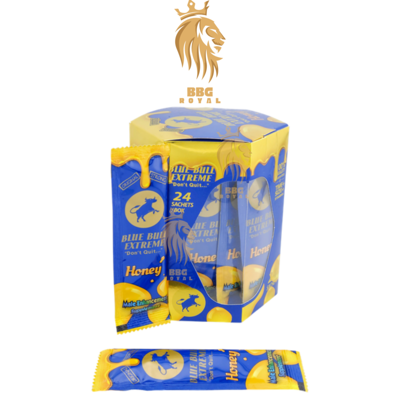 Blue Bull Extreme honey blend 24 sachets hexagon box
