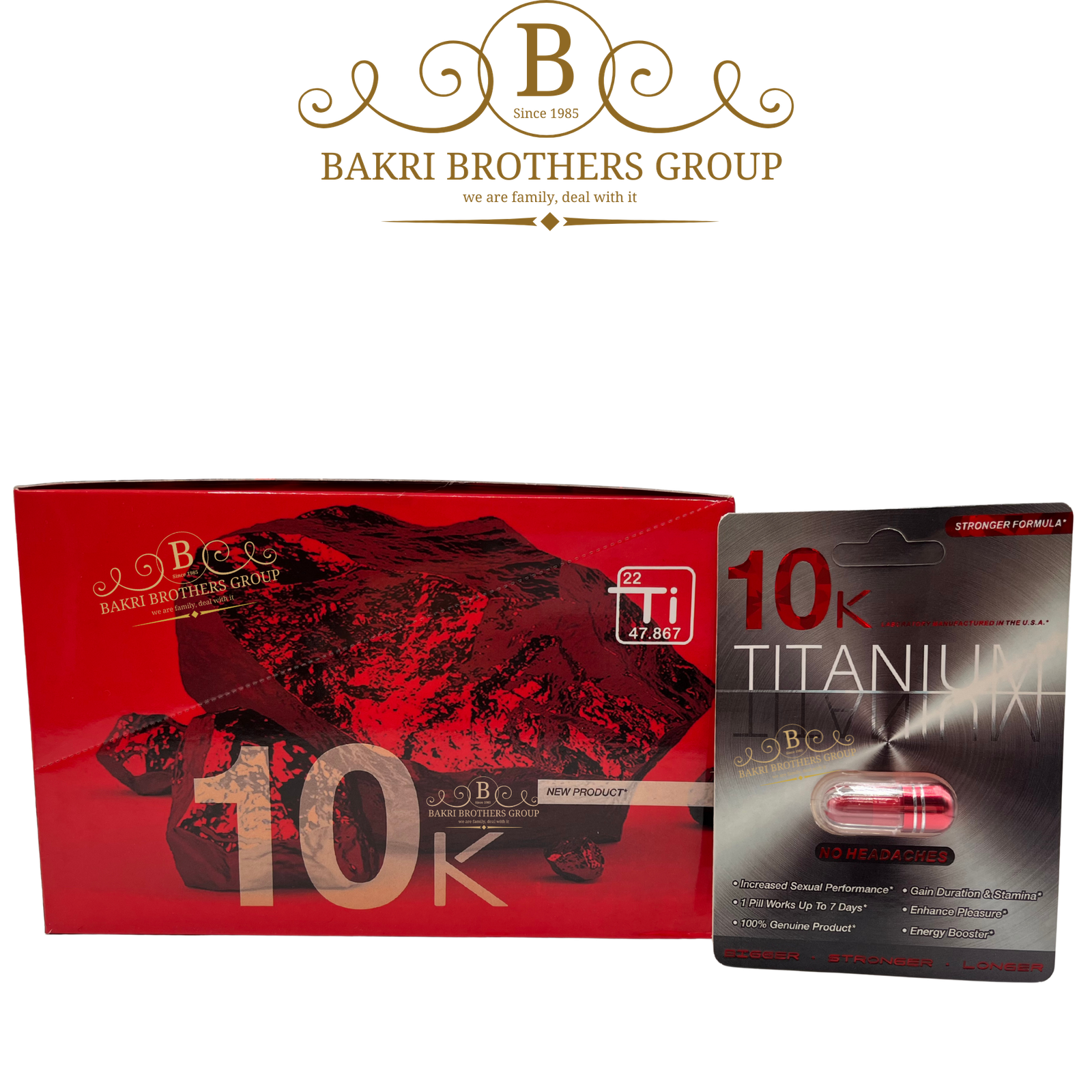 16 10K Titanium | Single Pill | 24 Blister Cards per Box | Hanging Pack - Image 1