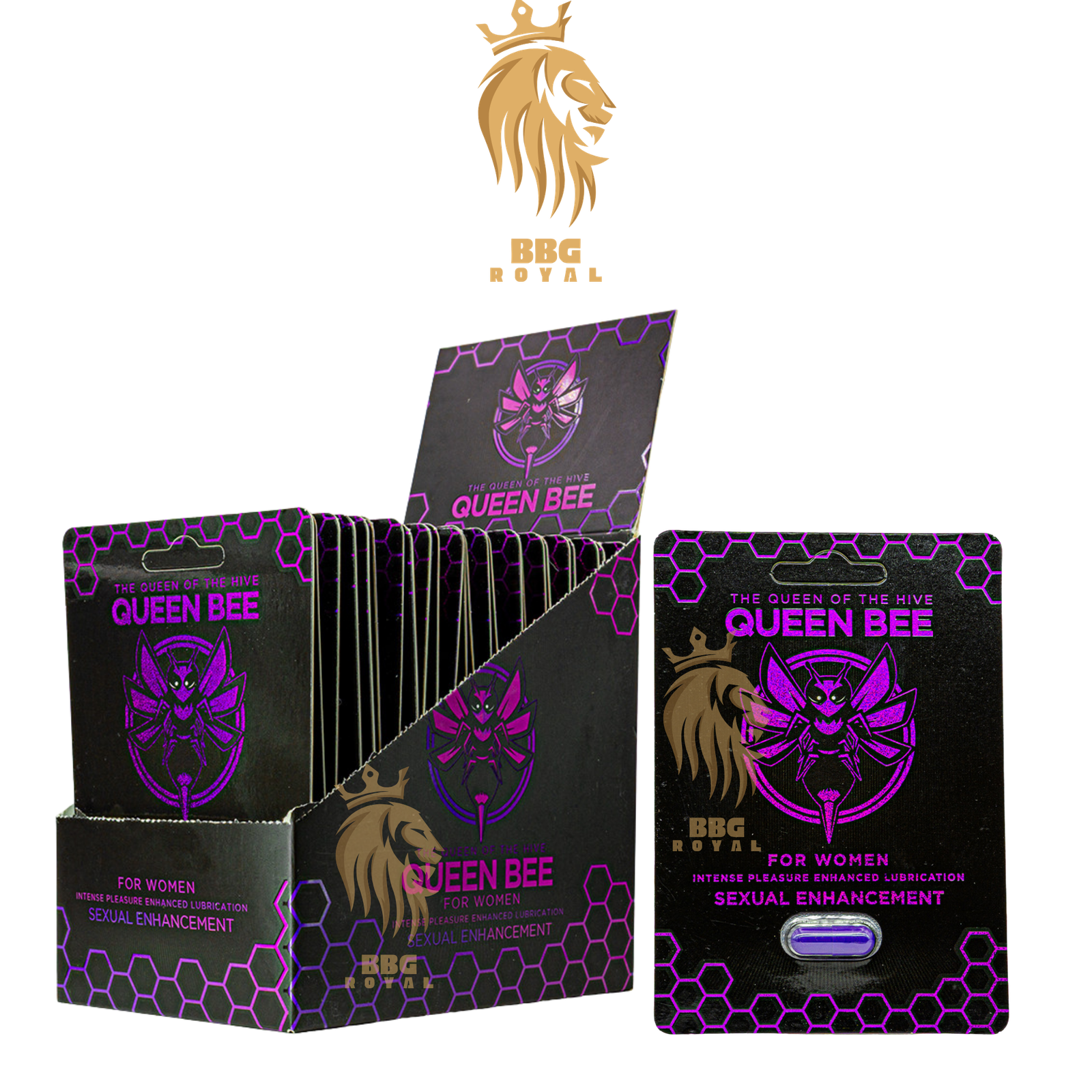 98 Queen Bee for Women | Single Pill | 24 Blister Cards per Box | Hanging Pack - Image 1