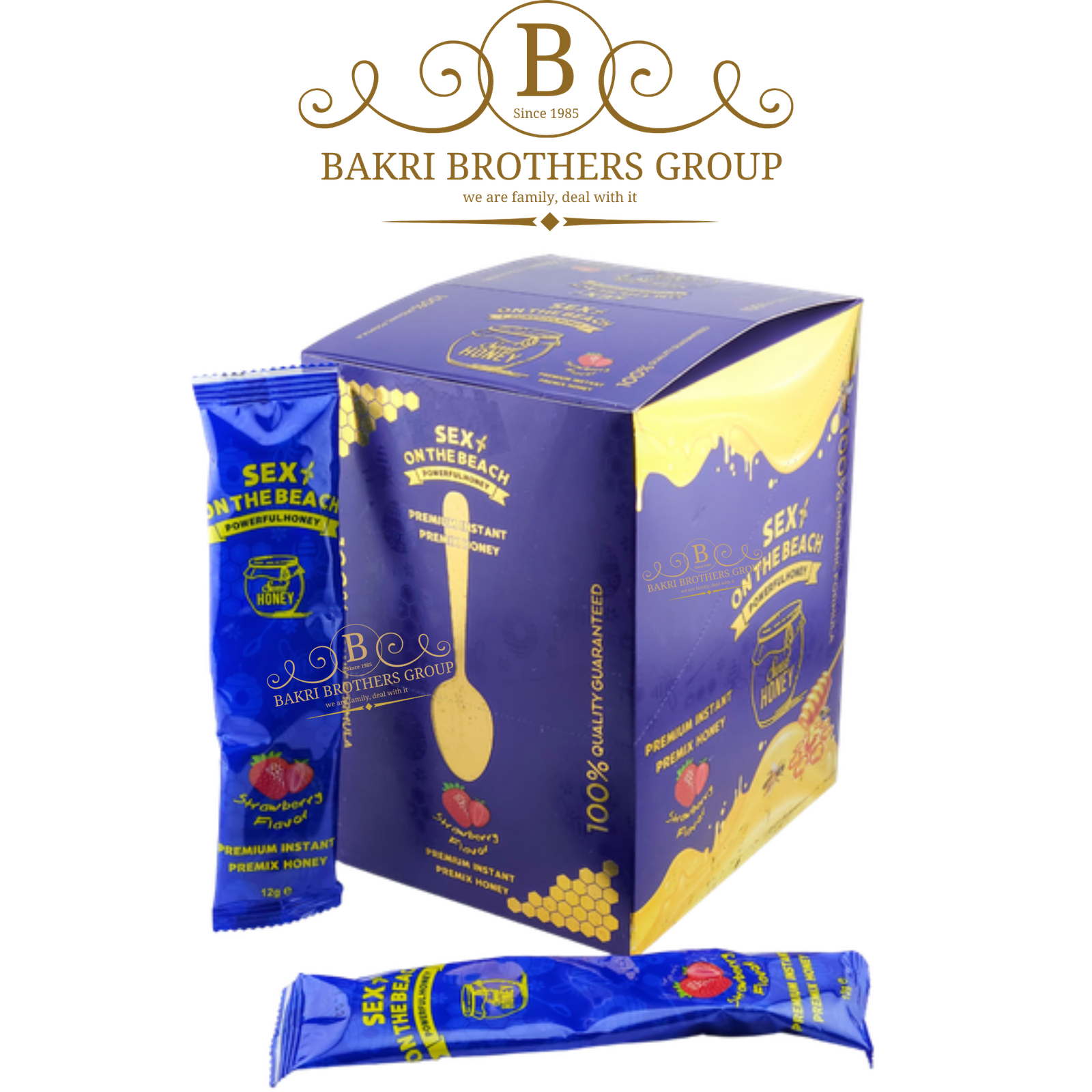 DEC NEW PRODUCTS (1) Sex on the Beach Powerful Honey - Strawberry Flavor - 12 Spoons (12g Each) |LARGE! - Image 1