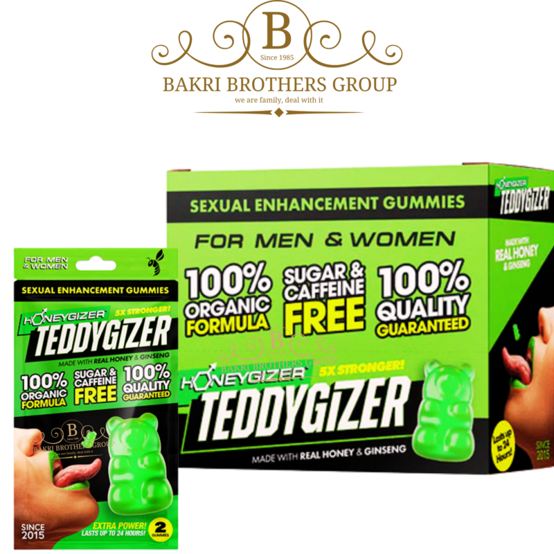 Honeygizer TeddyGizer gummies with honey and ginseng sugar-free caffeine-free pack of 24