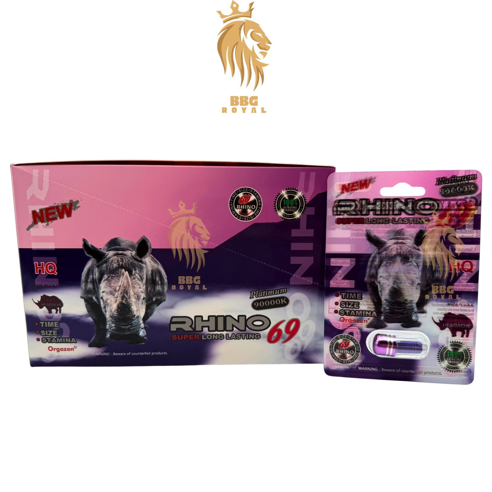 13 Rhino 69 Platinum 90000K Capsules | Single Pack | 24 Capsules - Image 1