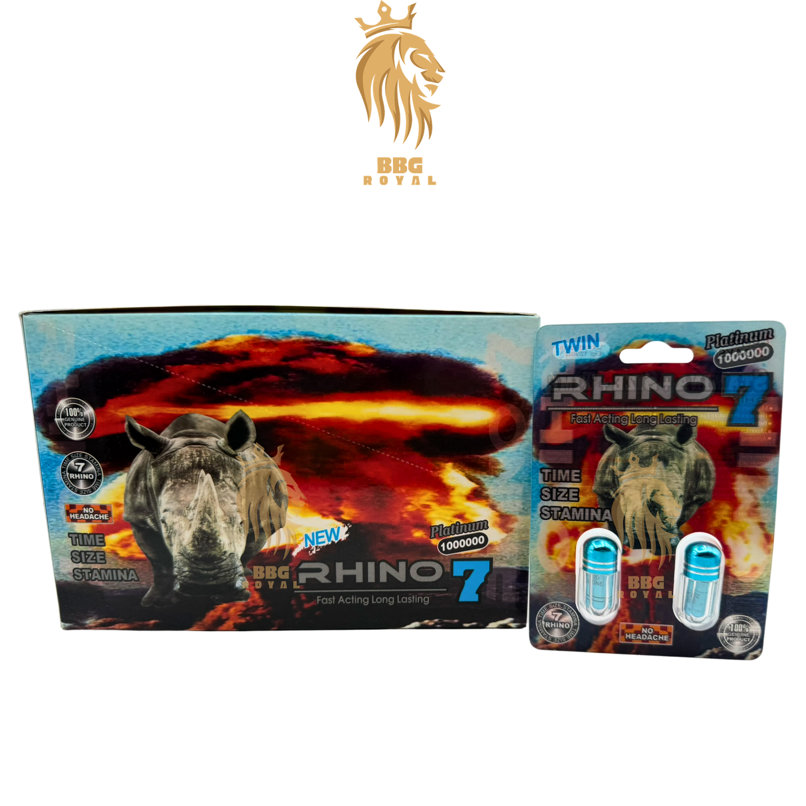 24 Rhino 7 Platinum 100000 Capsules | Double Pack | 48 Capsules - Image 1