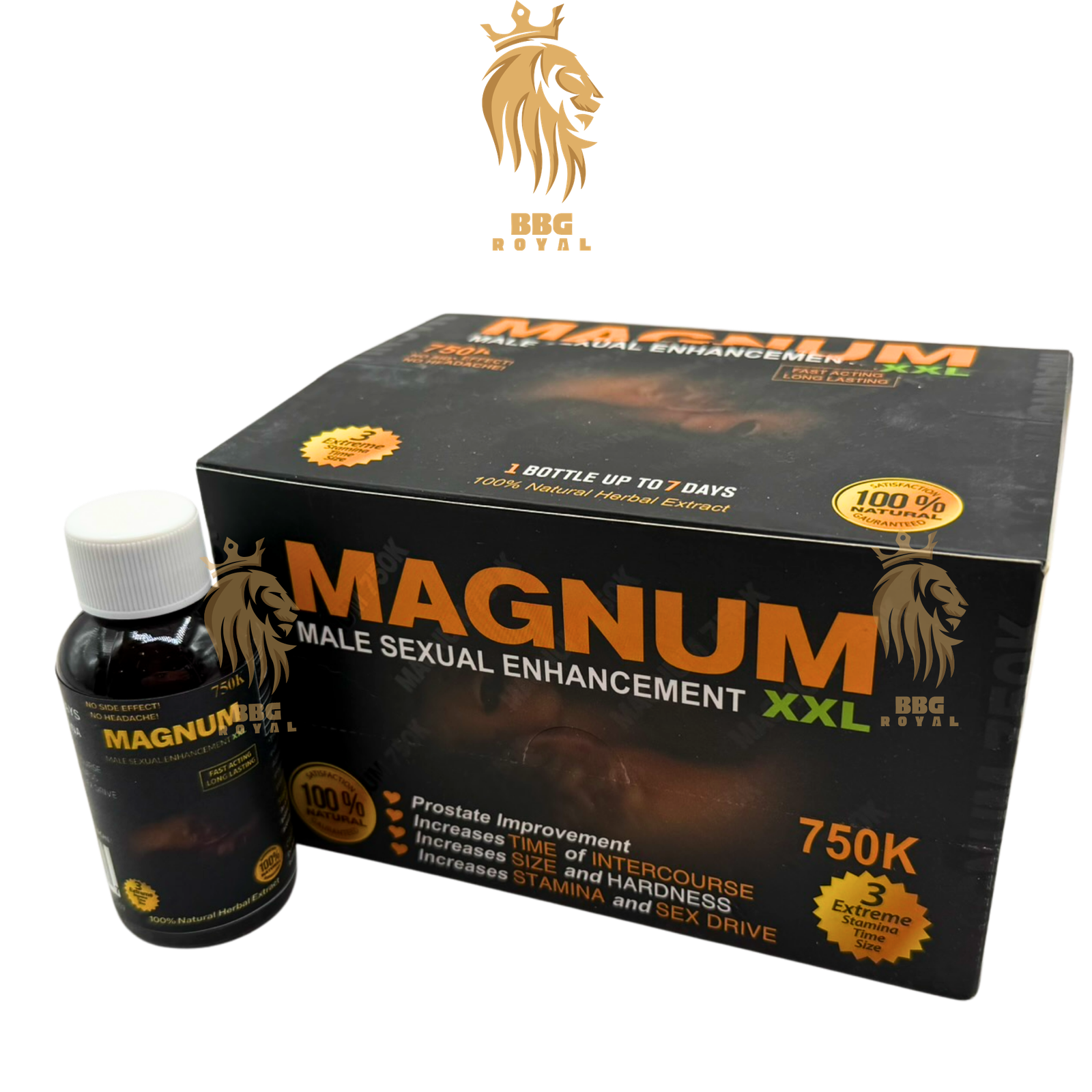 44 Magnum XXL 750K Herbal Shot | Premium Liquid Supplement | 12 Shots Per Box - Image 1