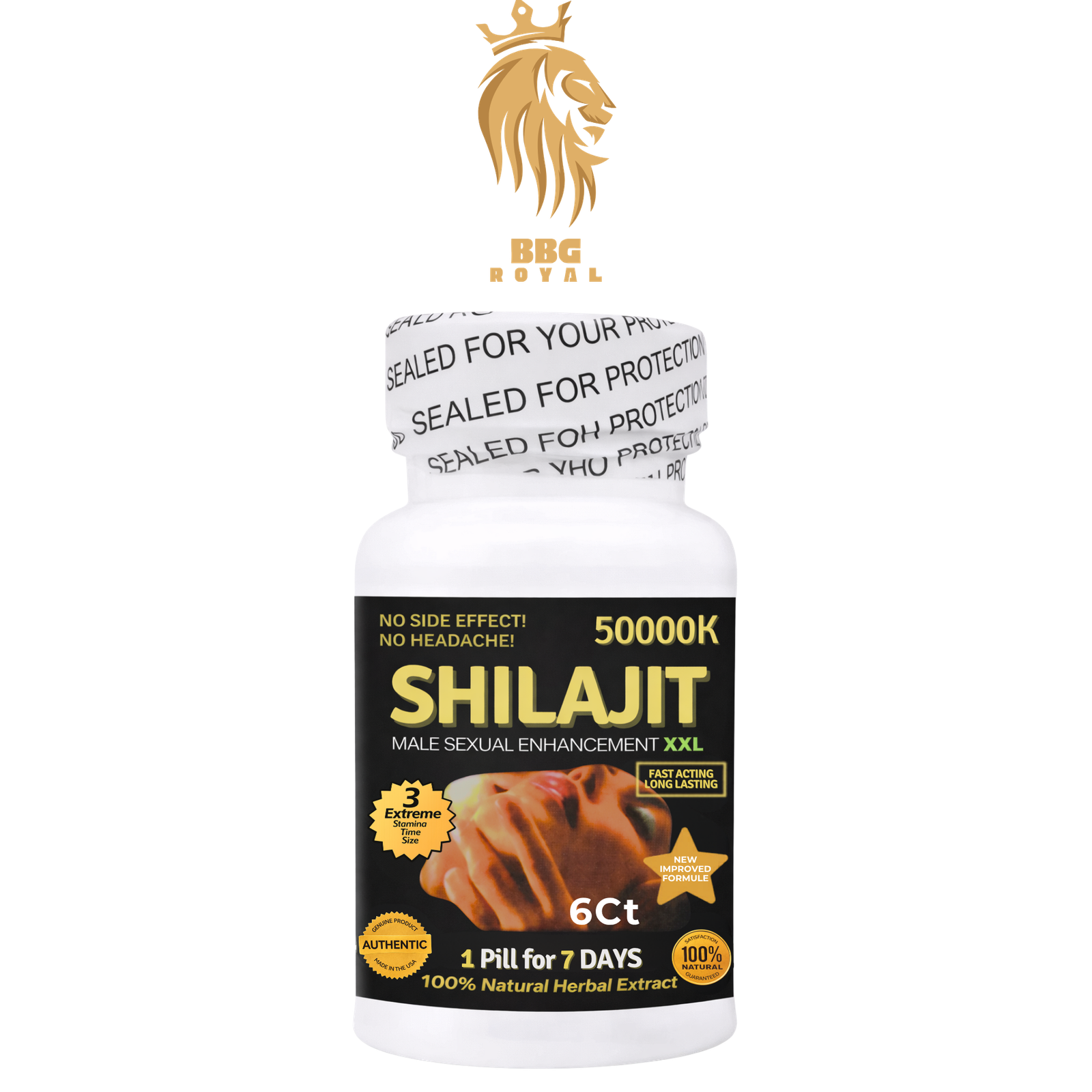 BLK-SHLJT-WBP Shilajit Black Pills XXL – 6 Count Bottle | Herbal Supplement | Energy & Vitality Support - Image 1