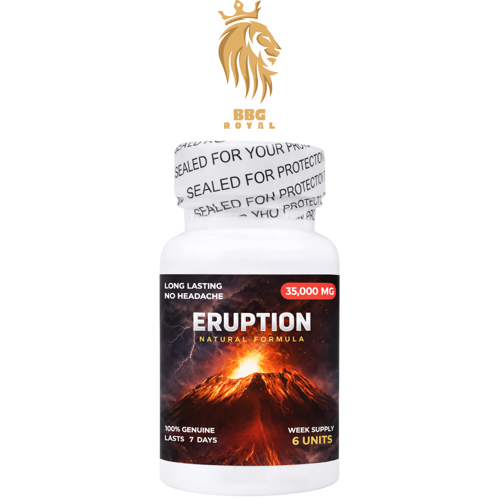 ERUPTION-WBP eruption capsules 6 count bottle natural formula supplement energy vitality support compact pill product