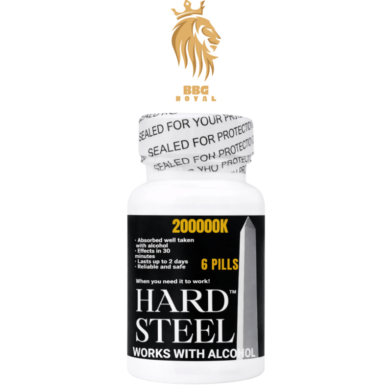 hard steel 20000k capsules 6 count bottle supplement energy vitality support compact pill product