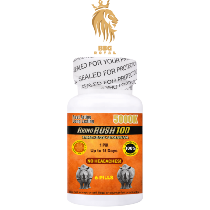 rhino rush 100 pills 6 count bottle fast acting stamina energy supplement product
