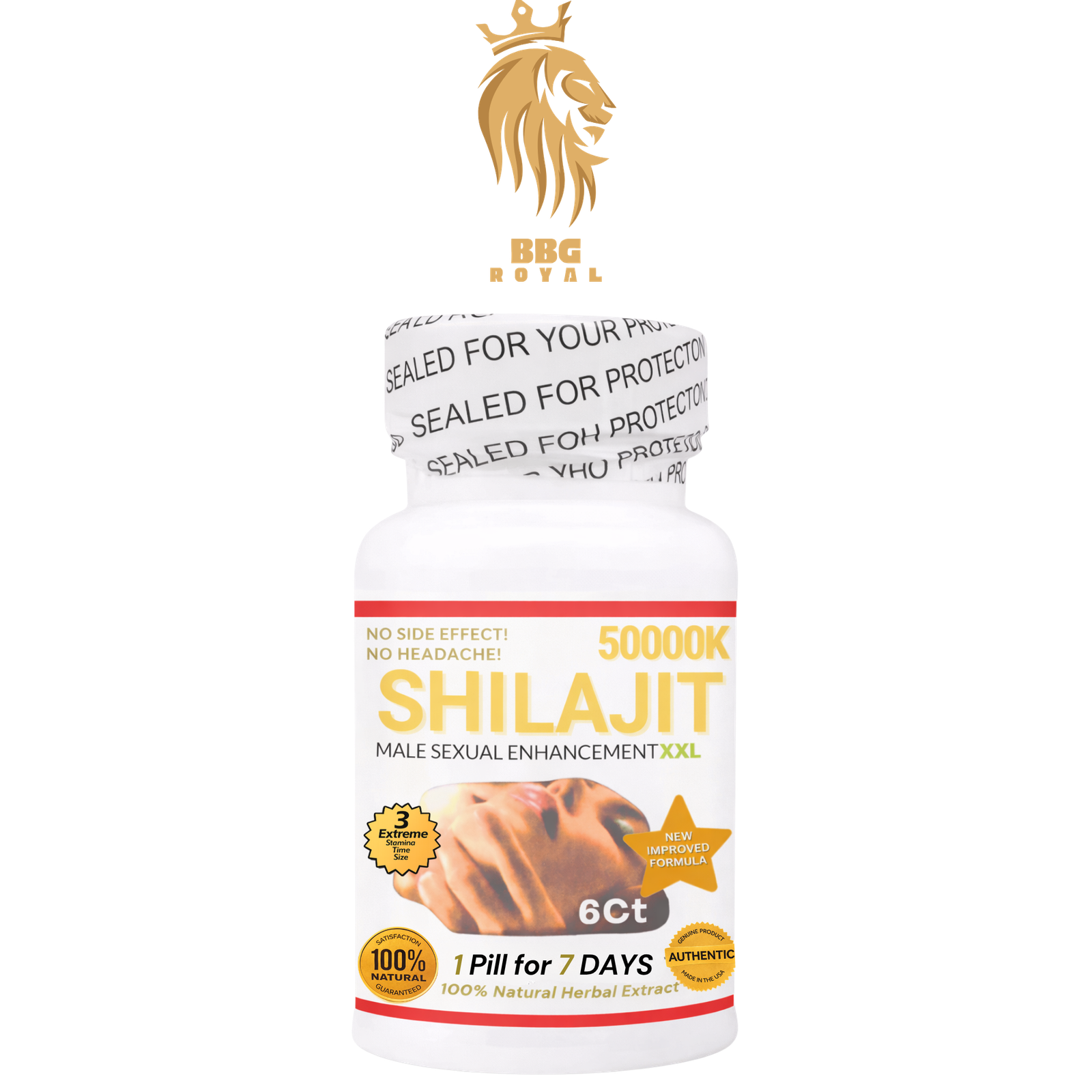 WHT-SHLJT-WBP Shilajit White 50000K Pills – 6 Count Bottle | Fast Acting Formula | Energy & Stamina Support - Image 1